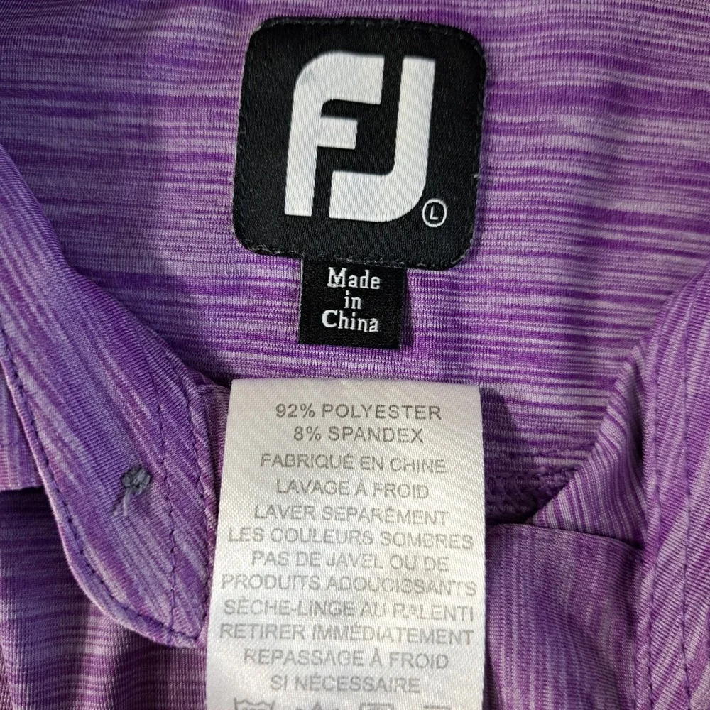 FootJoy Men's Polo Collared Shirt Size L Purple Short Sleeve Golf Casual‎ Summer